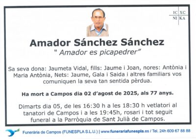 Amador Sánchez Sánchez 02-08-2025