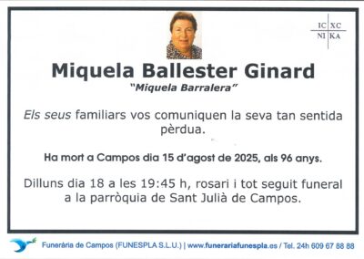 Miquela Ballester Ginard 15-08-2025