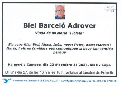 Biel Barceló Adrover 23-10-2025