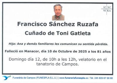 Francisco Sánchez Ruzafa 10-10-2025