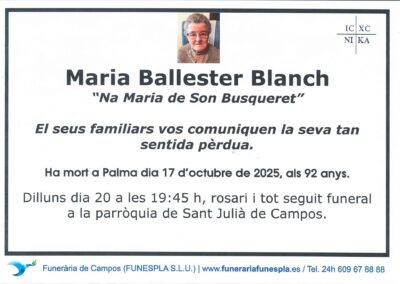 Maria Ballester Blanch 17-10-2025
