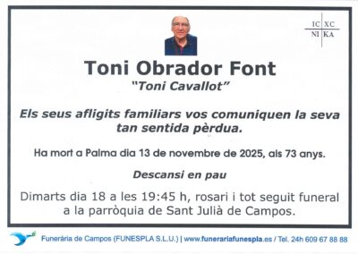 Toni Obrador Font 13-11-2025