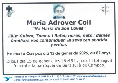 Maria Adrover Coll 12-01-2026
