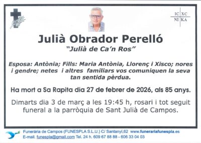 Julià Obrador Perelló 27-02-2026