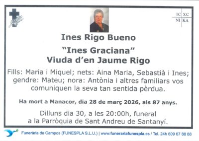 Inés Rigo Bueno 28-03-2026