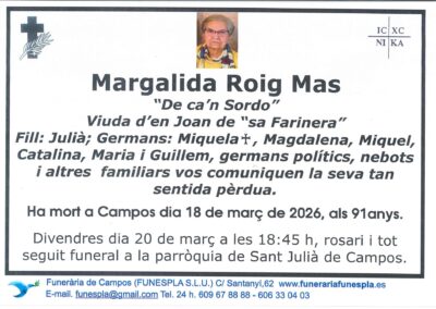 Margalida Roig Mas 18-03-2026
