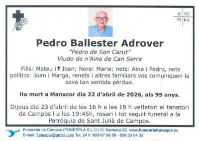 Pedro Ballester Adrover 22-04-2026