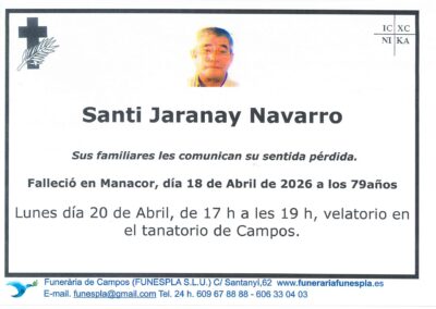 Santi Jaranay Navarro   18-04-2026