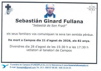 Sebastián Ginard Fullana 21-08-2026